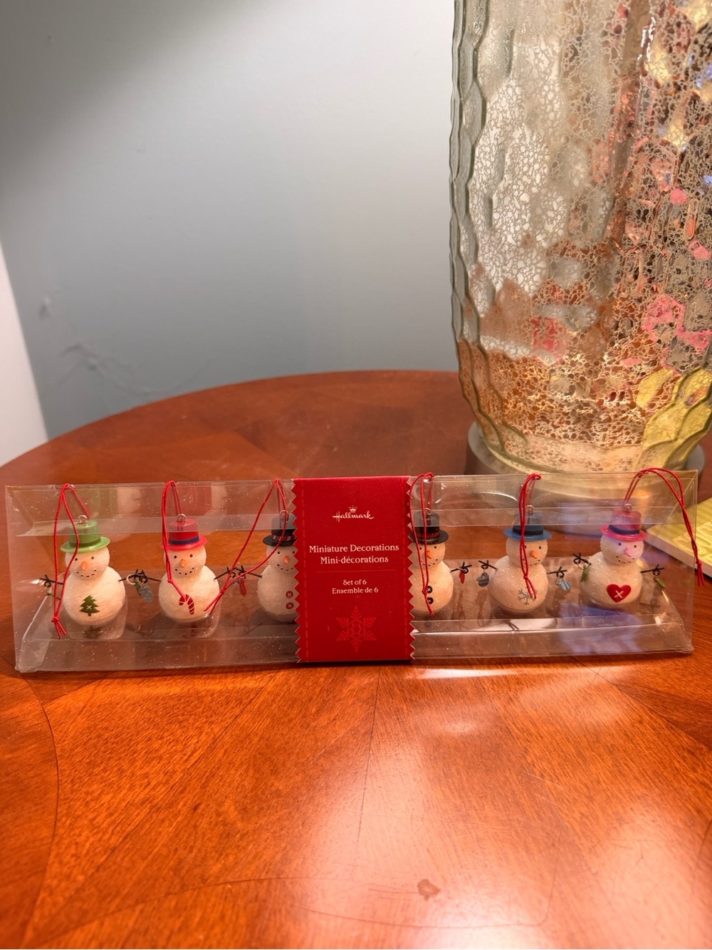 Hallmark Miniature Decorations Set of 6 Snowmen New With Tags